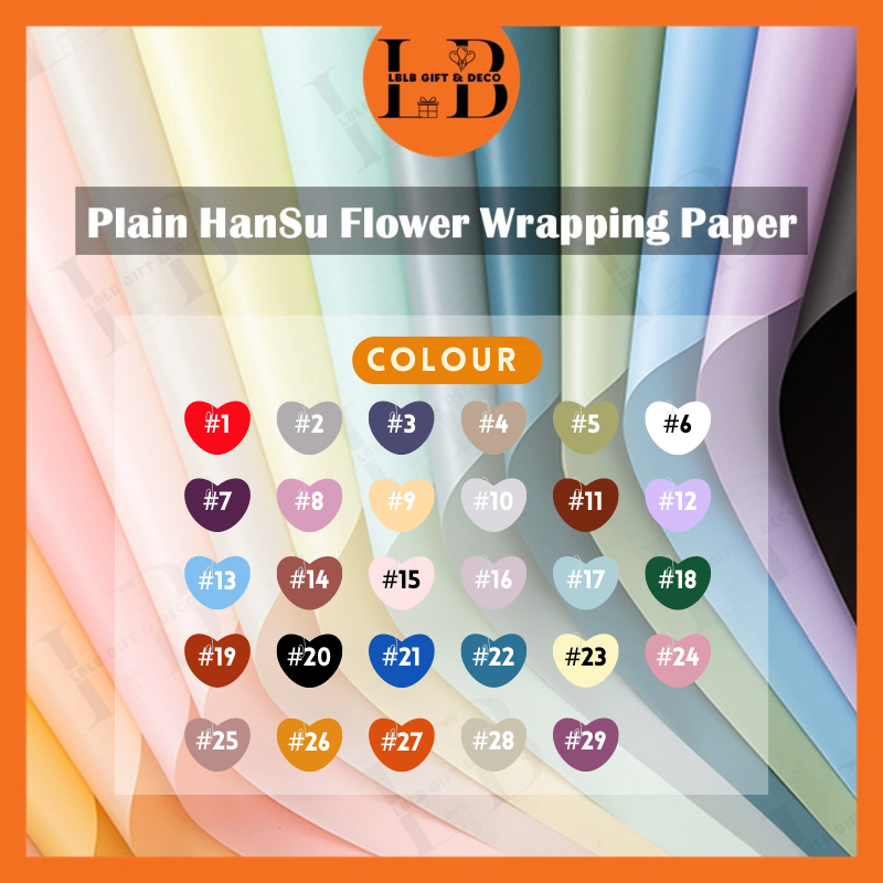 (20pcs) PLAIN HANSU Flower Wrapping Paper Bouquet Florist Flower ...