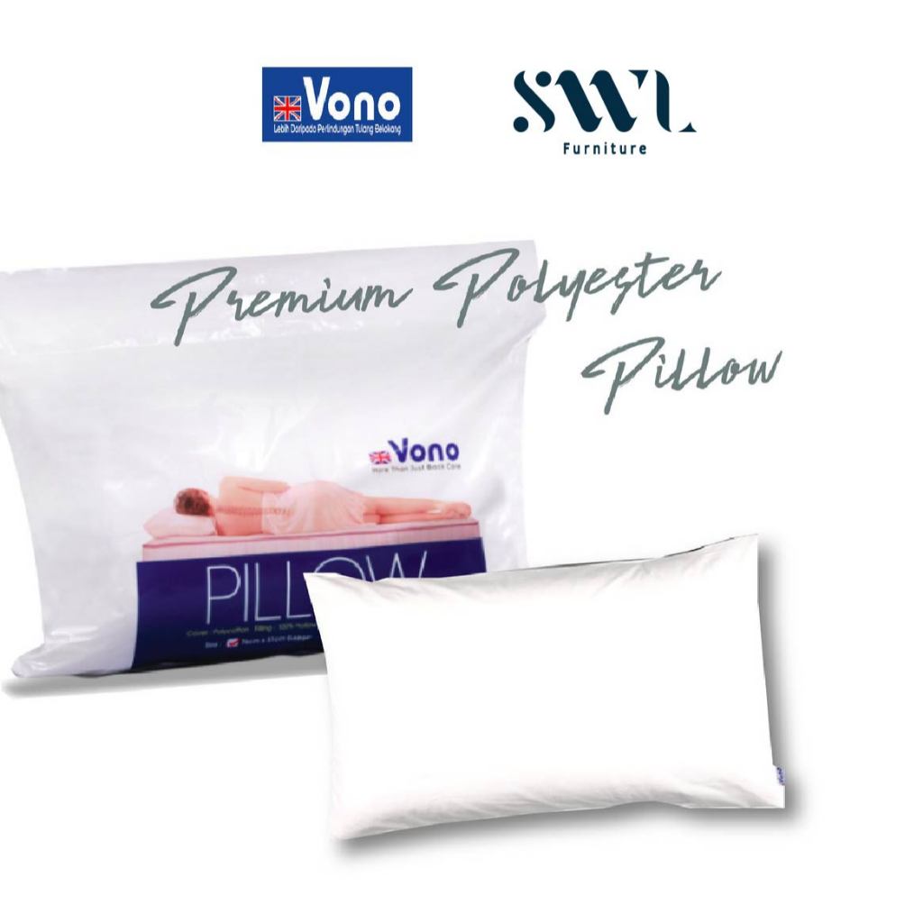 Vono Premium Polyester Pillow Large Soft Comfy Sleeping Bantal Shopee Malaysia