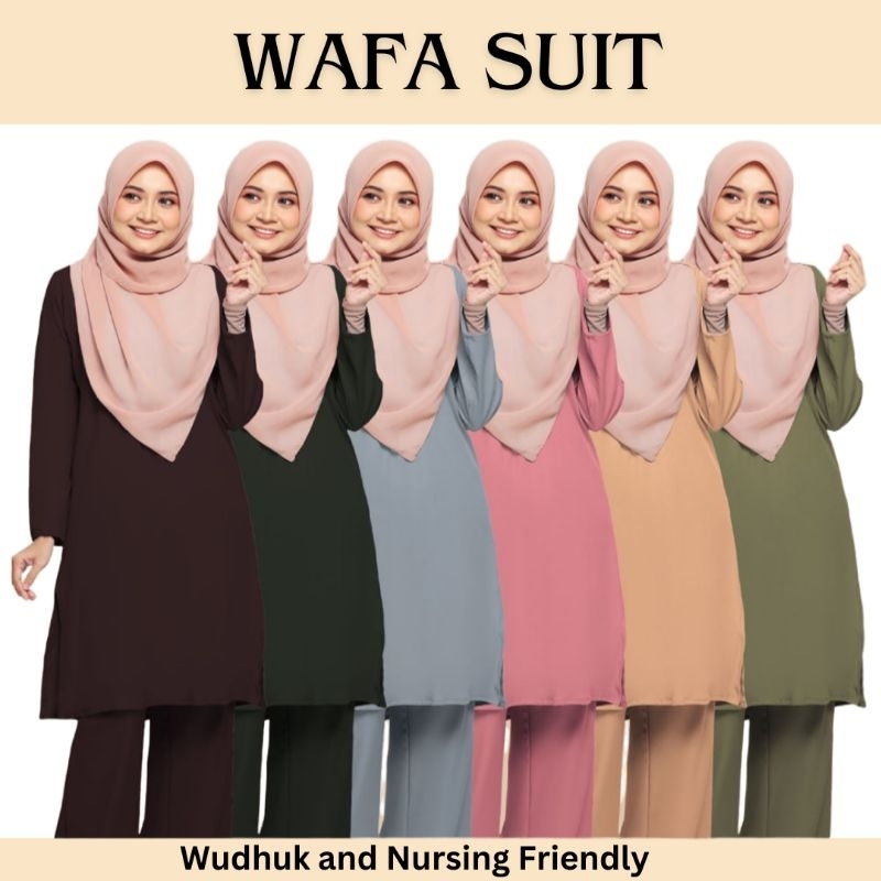 [ NURSAFIA] SUIT WAFA- BLOUSE MUSLIMAH & SELUAR | Shopee Malaysia