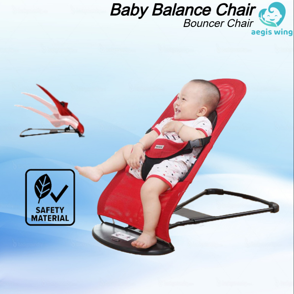 Foldable Baby Bouncer Chair Balance Chair Baby With Toy Buaian Baby Rocker Bouncer Newborn Shopee Malaysia