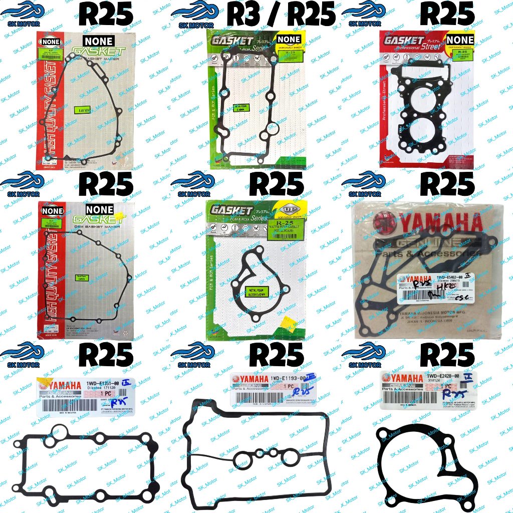 Yamaha YZF-R25 R25 Magnet Clutch Gasket Oil Pan Head Block Gasket Water ...