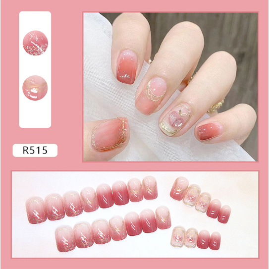 Fake Nails with Glue Box 24pcs French by Finger Nail Art False Nail ...