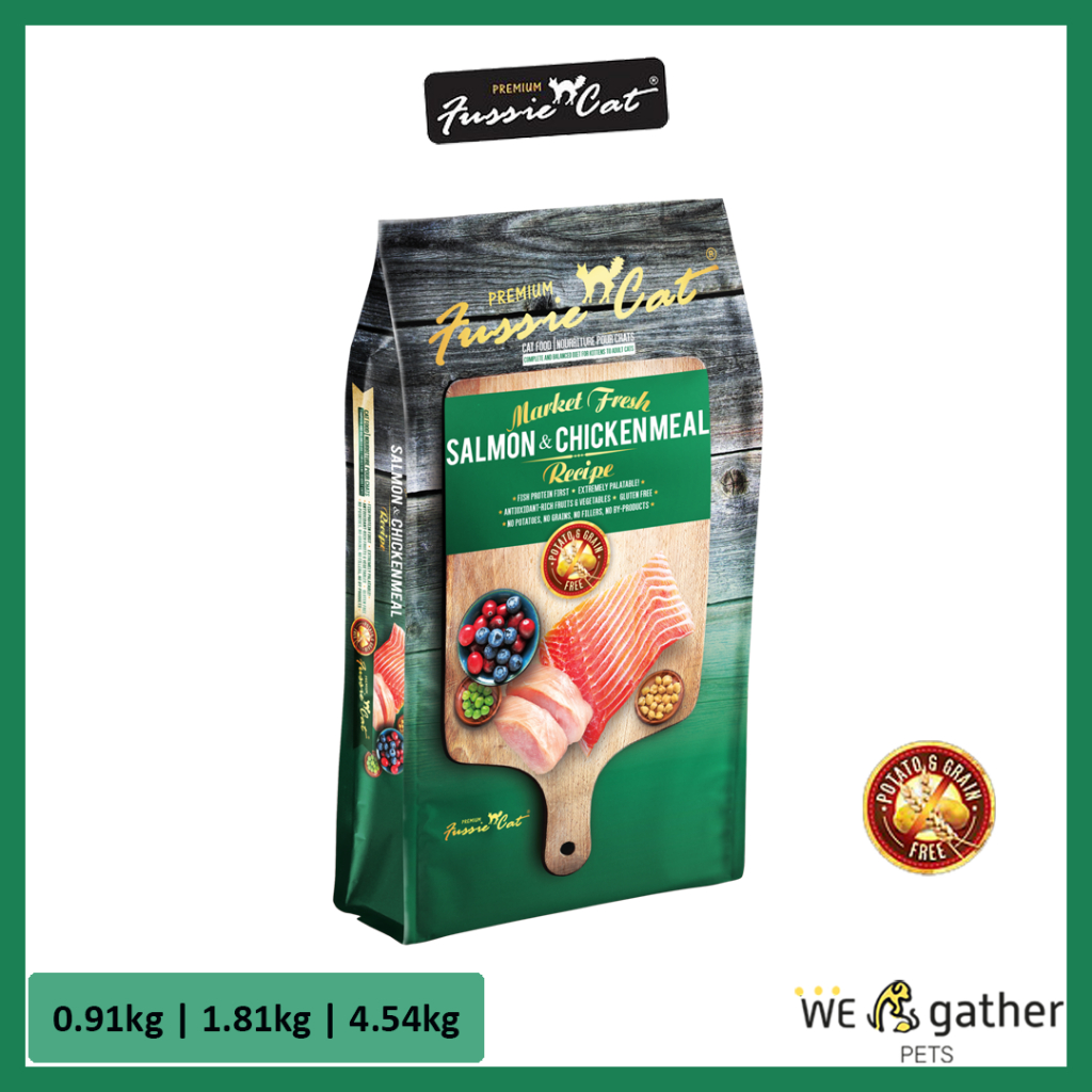 Fussie Cat Market Fresh Cat Dry Food Salmon Chicken 0.91kg 2LB 1.81kg 4LB 4.54kg 10LB Makanan Kucing Shopee Malaysia