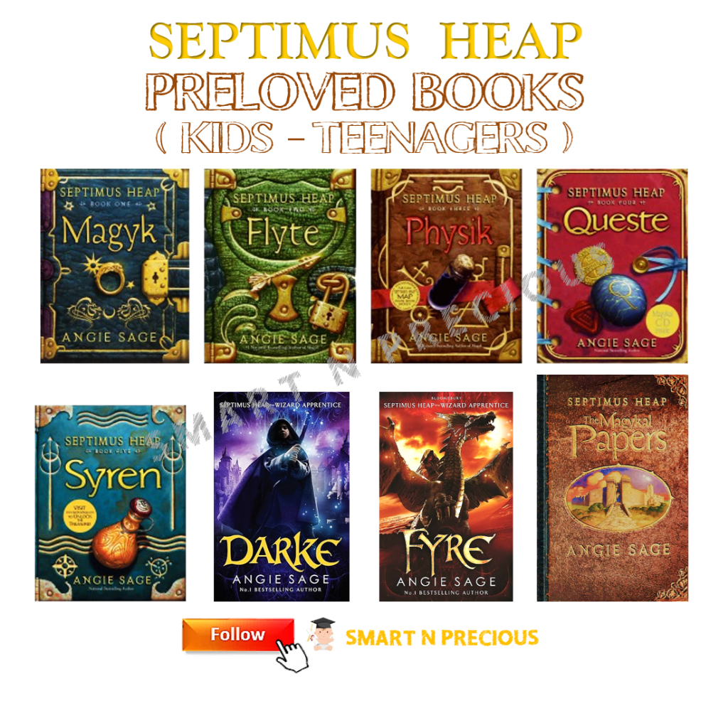 Preloved Septimus Heap 8 books series Magyk Flyte Queste Physik Syren ...