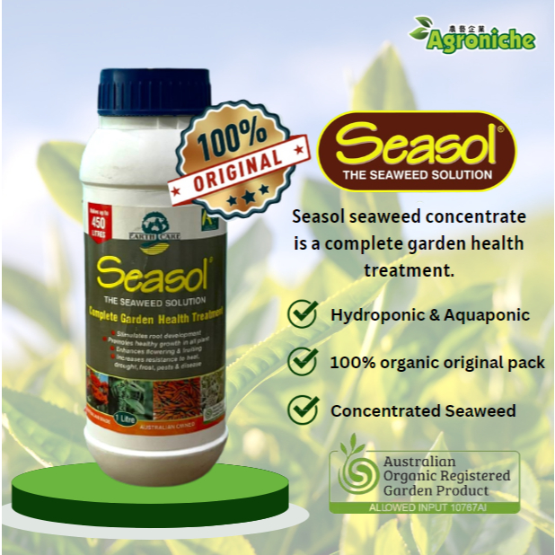 1L Agroniche Seasol Hydroponic & Plant Growth Stimulator, Organic Seaweed 浓缩型 Fertilizer