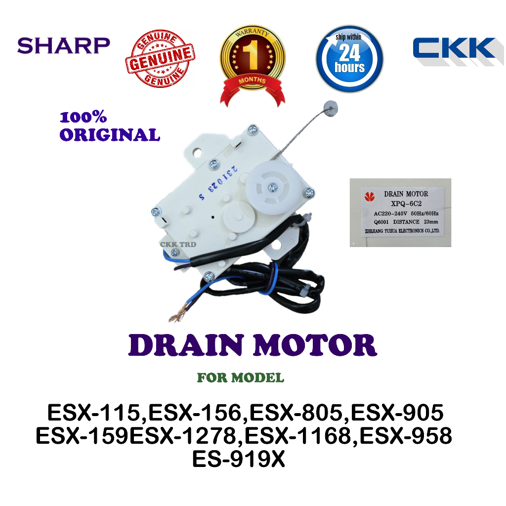 SHARP MESIN BASUH KELUAR AIR MOTOR(INJAP KELUAR AIR)/ SHARP WASHING ...
