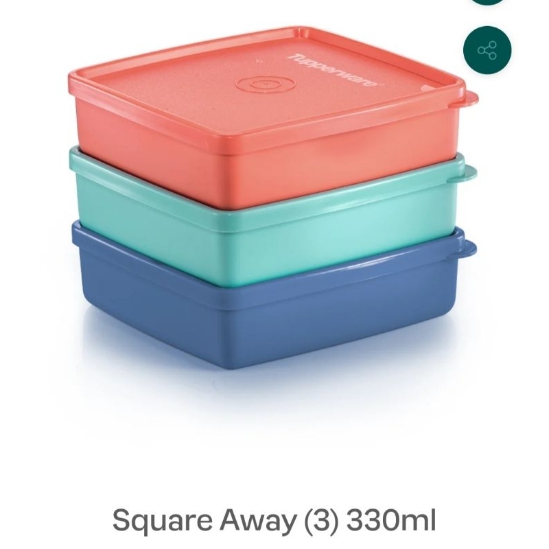 Tupperware Square Away 330ml(1 or 3 Pcs) | Shopee Malaysia
