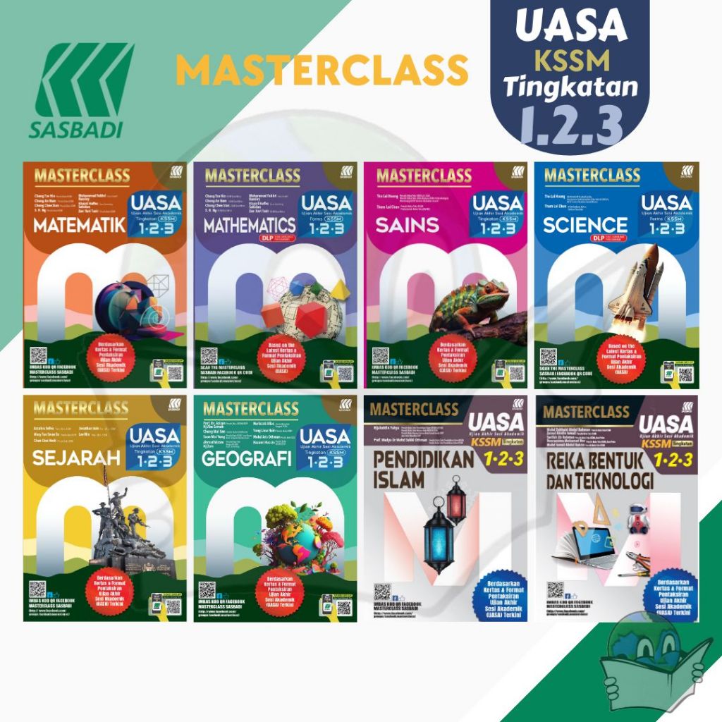 Buku Rujukan Masterclass Uasa 2024 Tingkatan 1 2 3 Mate Maths Sains