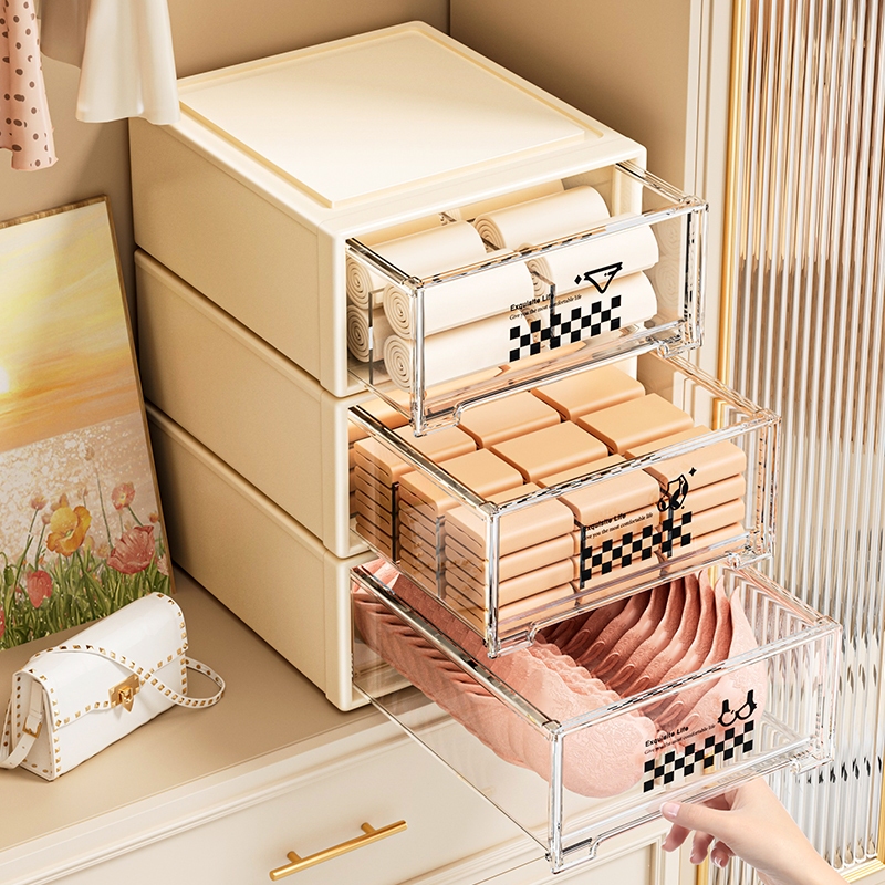 15 Grids Compartment with Cover Underwear Panties Bra Storage Box Socks ...