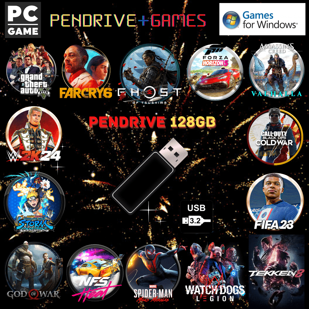𝑪𝒐𝒍𝒍𝒆𝒄𝒕𝒊𝒐𝒏 𝑶𝒇 𝑮𝒂𝒎𝒆𝒔 𝑷𝒆𝒏𝒅𝒓𝒊𝒗𝒆 - 𝟏𝟐𝟖𝑮𝑩 | Shopee Malaysia