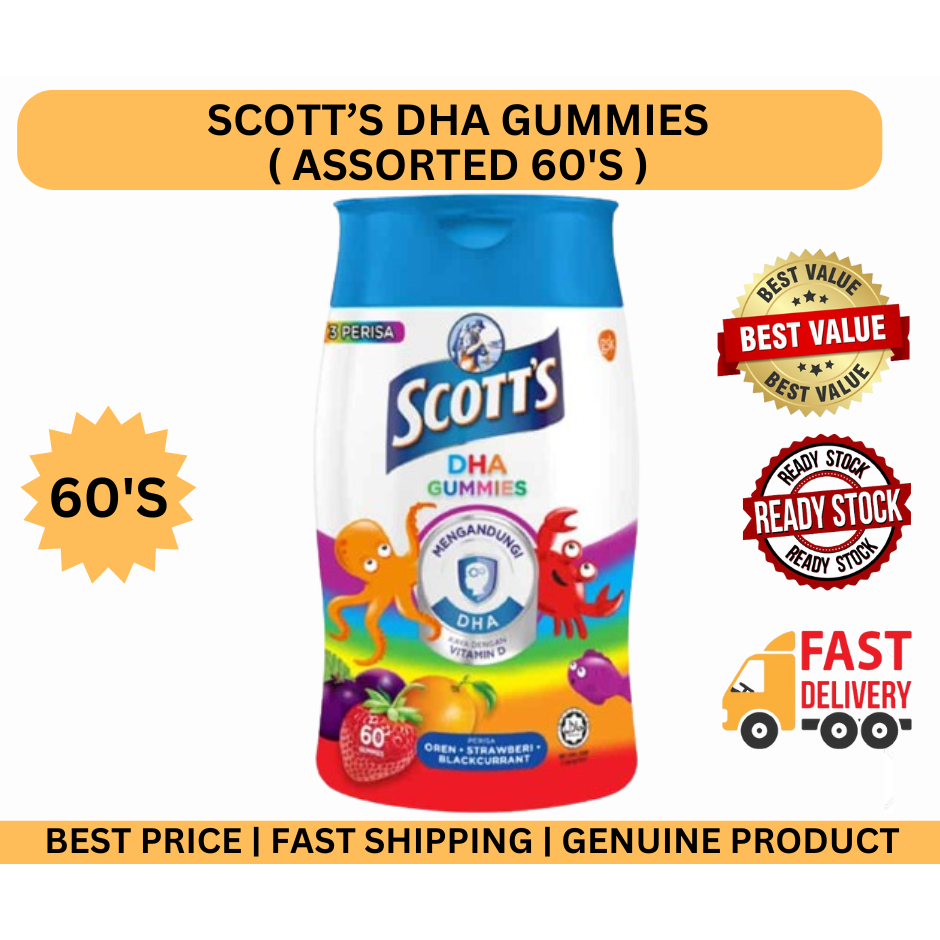 SCOTT'S DHA GUMMIES ( 3 FLAVOUR ~ 60'S ) | Shopee Malaysia