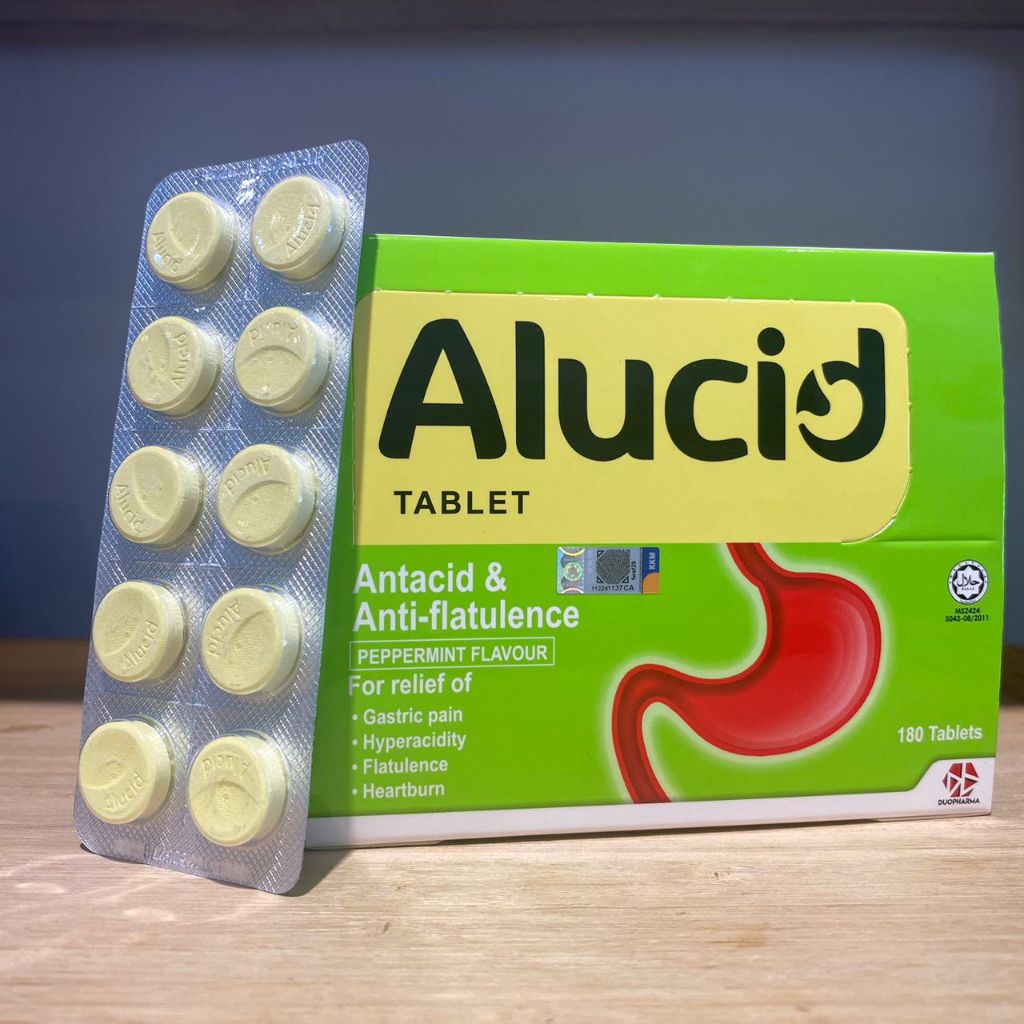 Alucid Tablet Antacid & Anti-Flatulence (1 Strip) | Shopee Malaysia