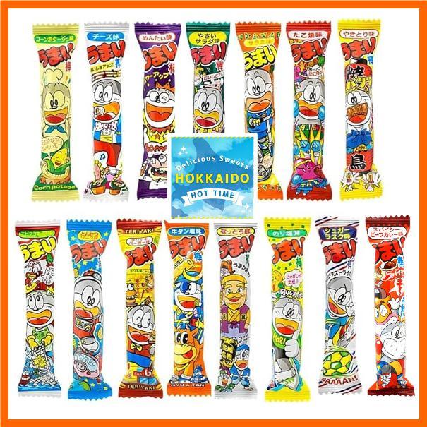 【Contains one bottle each of all 15 flavors】【Hokkaido Japan】Yaokin Umaibo Japanese Corn Puffed