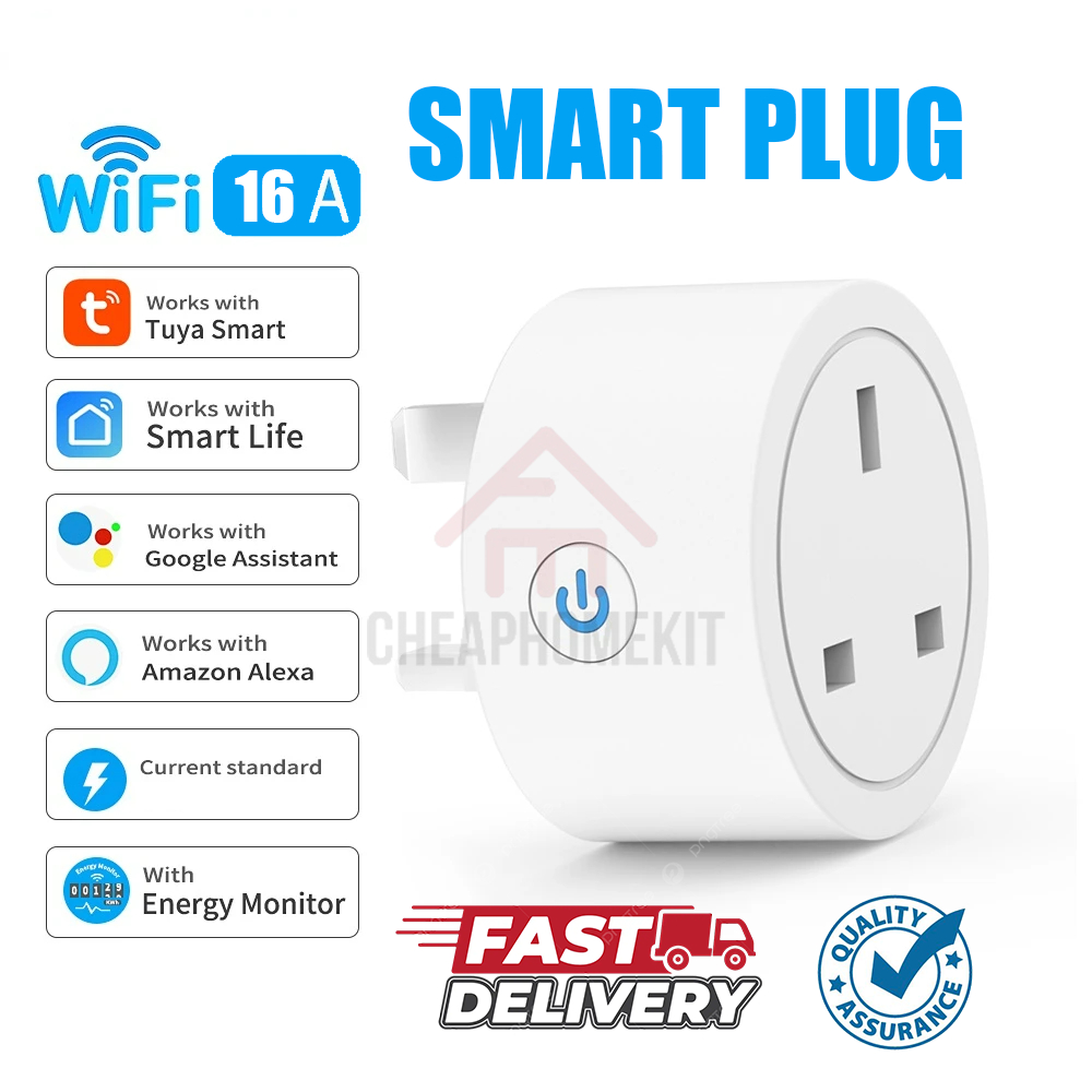 16A Wireless Smart Plug WiFi Sockets Power Switch Smart WiFi Zigbee ...