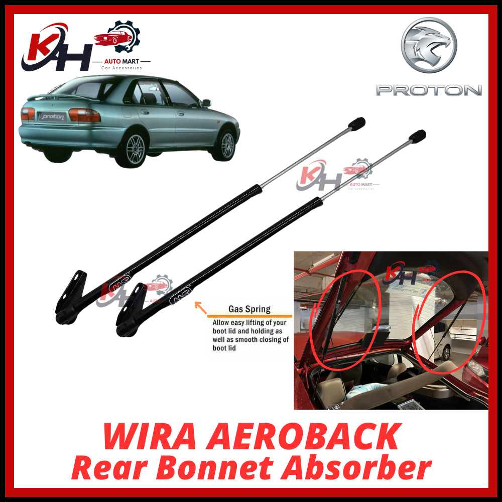 PROTON WIRA AEROBACK Rear Bonnet Absorber Trunk Damper Gas Spring Boot ...