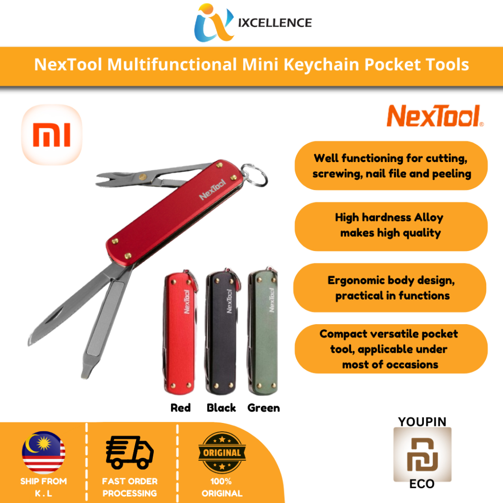 [IX] NexTool Outdoor Multifunctional Mini Keychain Pocket Tools ...