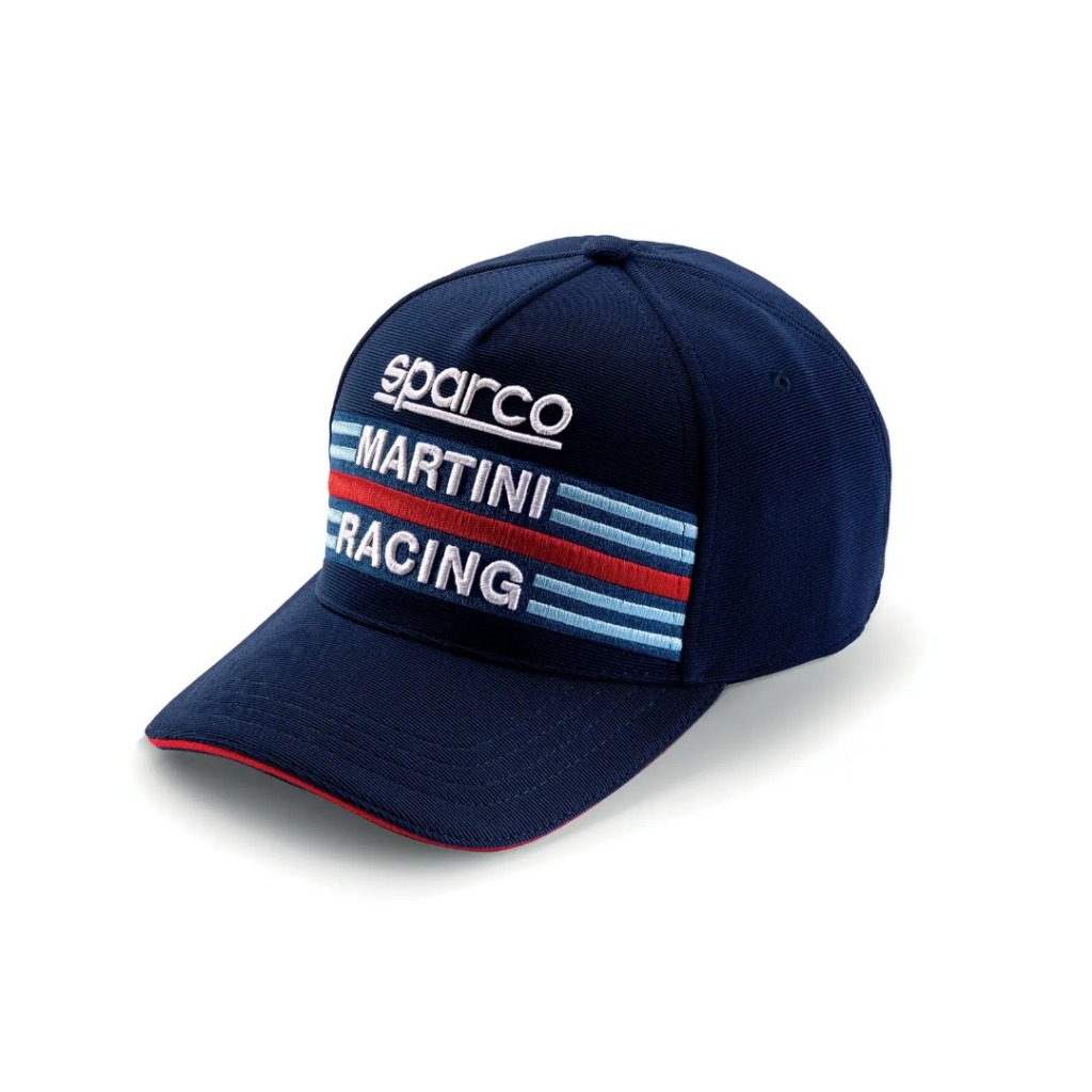 Sparco Martini Racing Schirmmütze - Blaue Flachmütze Mit Rennsport-Design