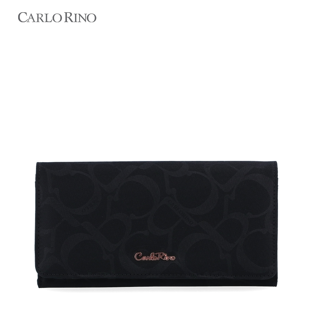 Carlo Rino Black Carlo GEO Nylon 2 Fold Long Wallet, Dompet Premium ...