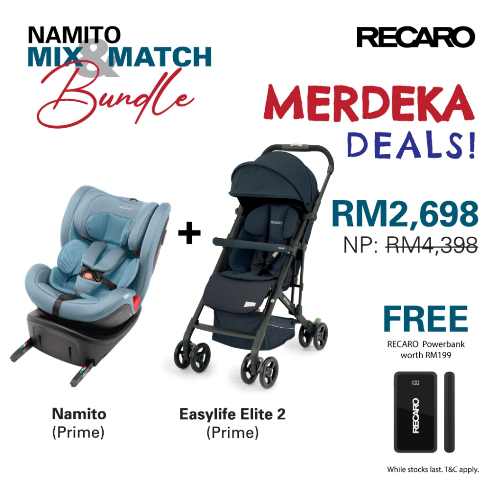 Recaro Namito Car Seat (Prime)+ Easylife Elite 2 Stroller (Prime