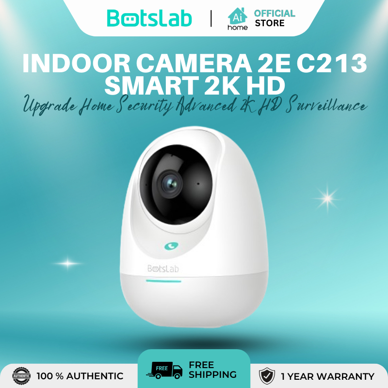 BOTSLAB Indoor Camera 2E C213 Security Camera 2K HD AI Human Detection ...
