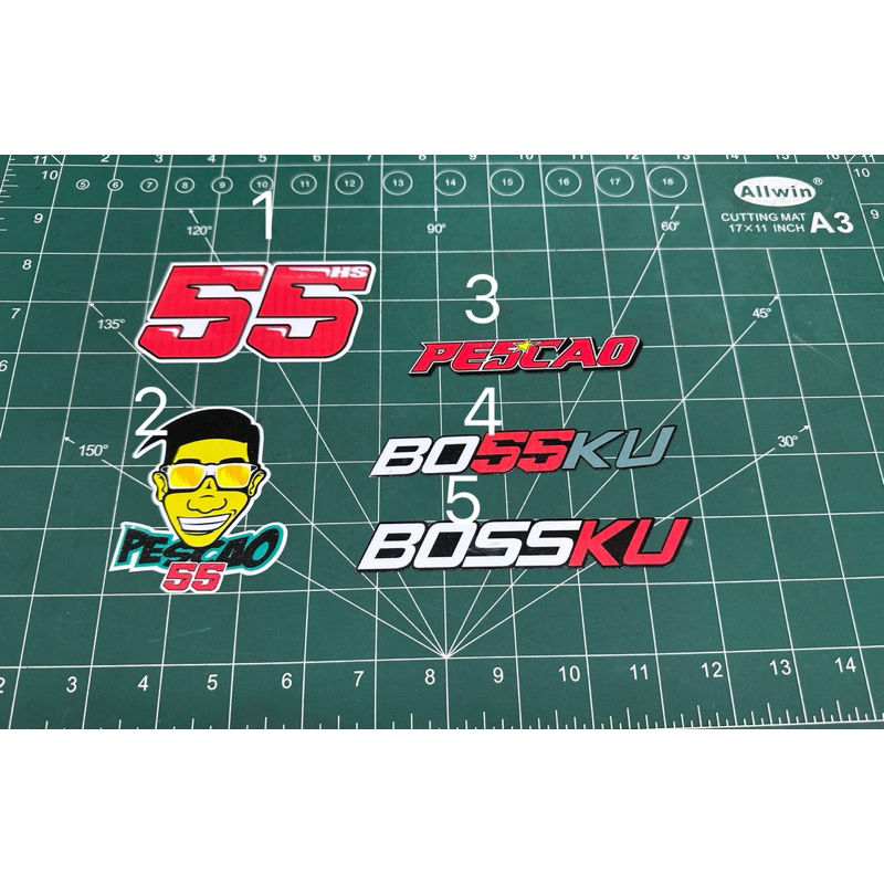 STICKER 55 / BOSSKU / PESCAO | Shopee Malaysia