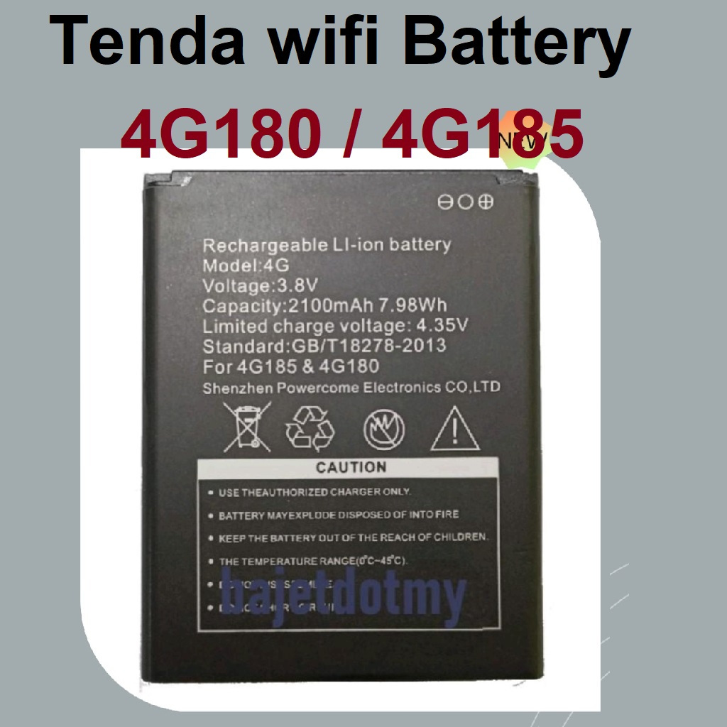 Mifi Battery untuk Tenda 4G180 4G185 Portable LTE mobile wifi wireless ...