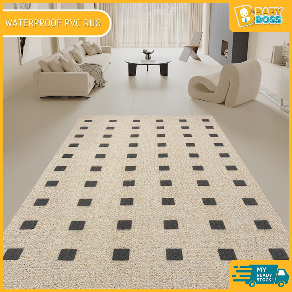 BabyBoss Outdoor Cuttable PVC Rug Waterproof Patio Rug Carpet Decor ...