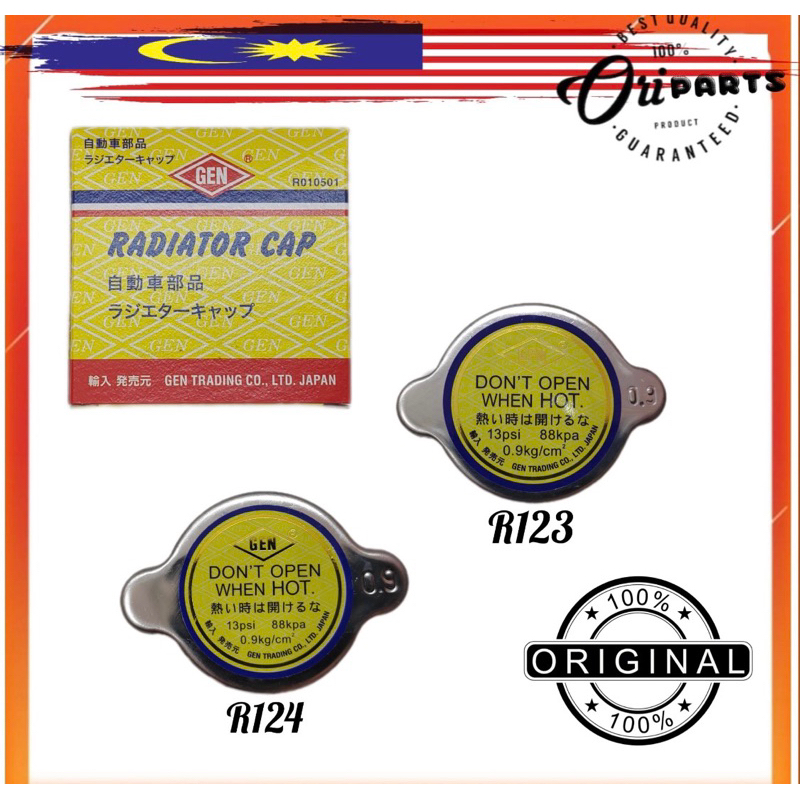 JAPAN GEN R123 R124 RADIATOR CAP 0.9 13PSI TOYOTA ISUZU PROTON PRODUA ...