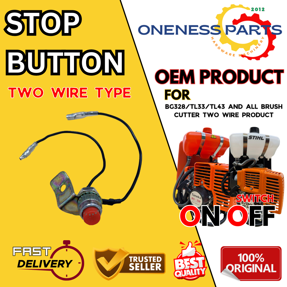 Brush Cutter Two Wire ON OFF Switch Stop Button Mesin Rumput FOR ALL ...