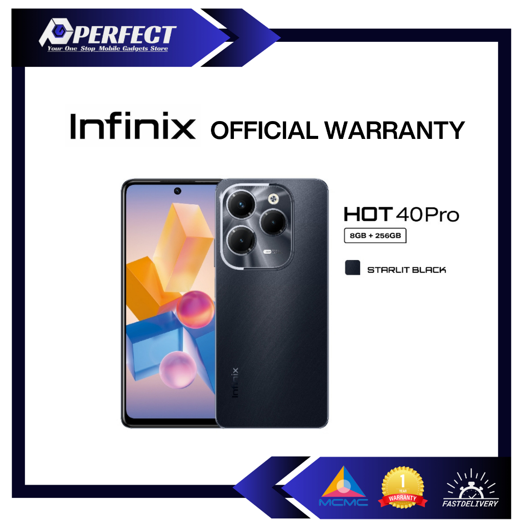 Malaysia Set Infinix Hot 40i Hot 40pro 256gb Rom 8gb Ram 1 Year Infinix Malaysia 6739