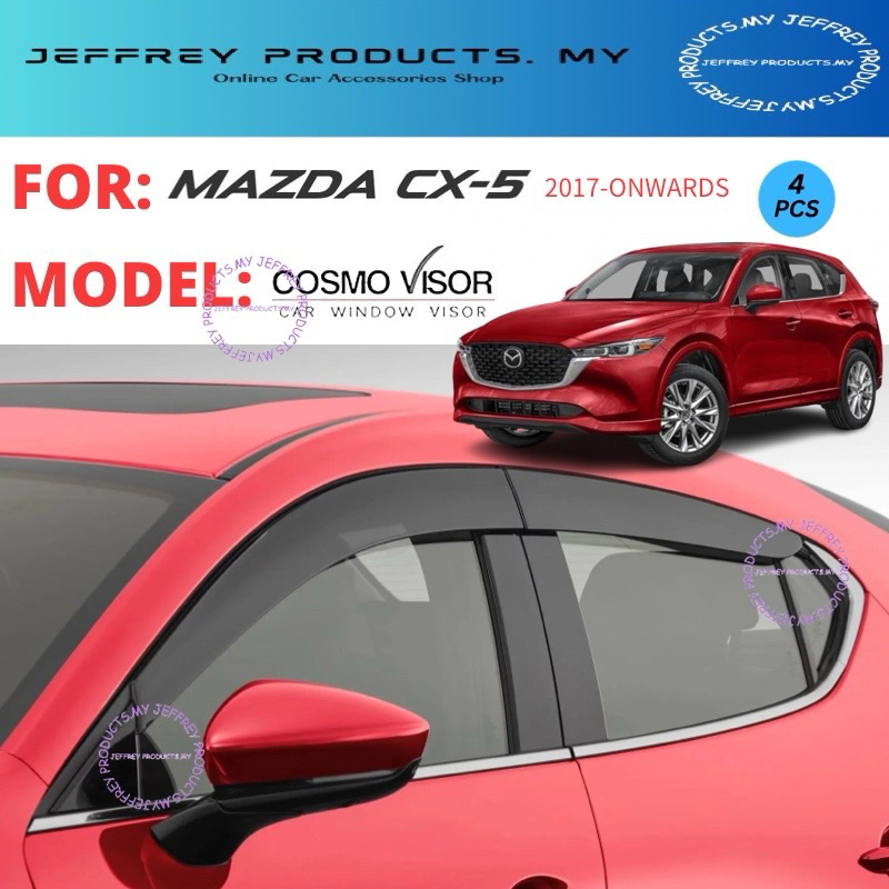 Cx5 2017-2020 Accessories Glossy Black Rear Window Louver For Mazda CX-5 2017-2020 - 2PC Shutter Cover Trim Car Window Louver Trim