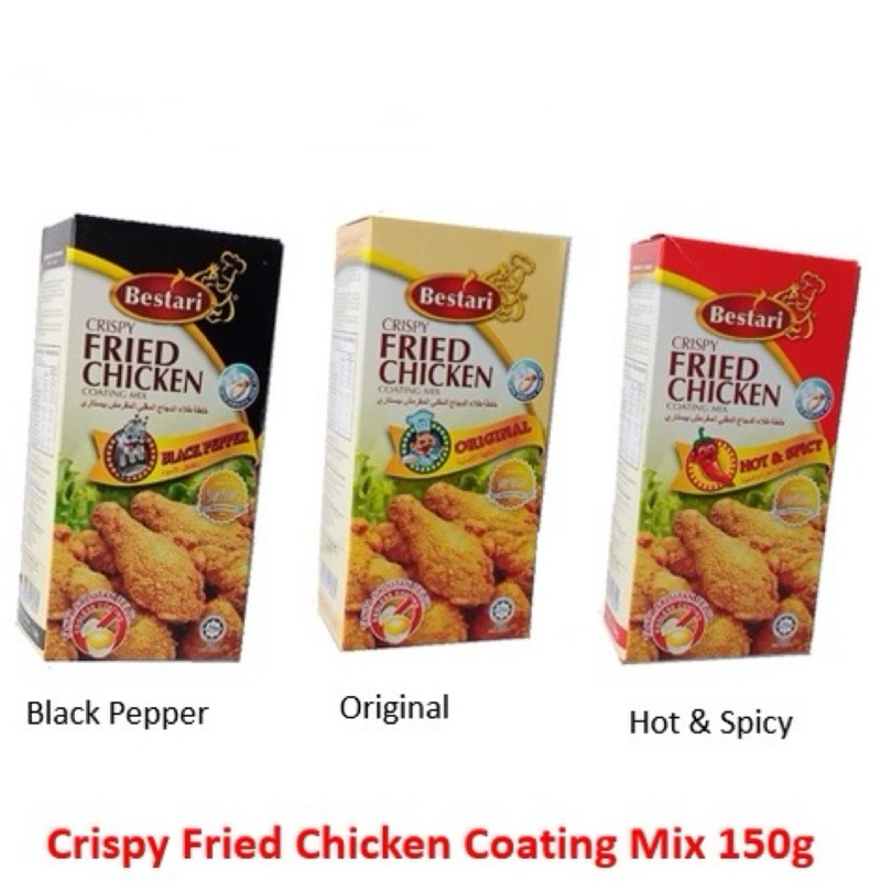 Bestari Crispy Fried Chicken Coating Mix Originalspicy 150g Shopee Malaysia 0177