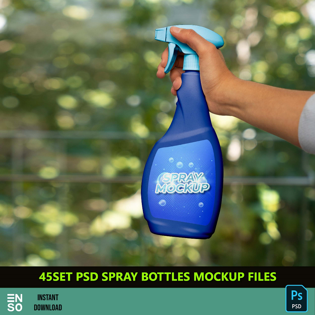 45-Set PSD Spray Bottles Mockup Files | PHOTOSHOP Editable Mockup ...