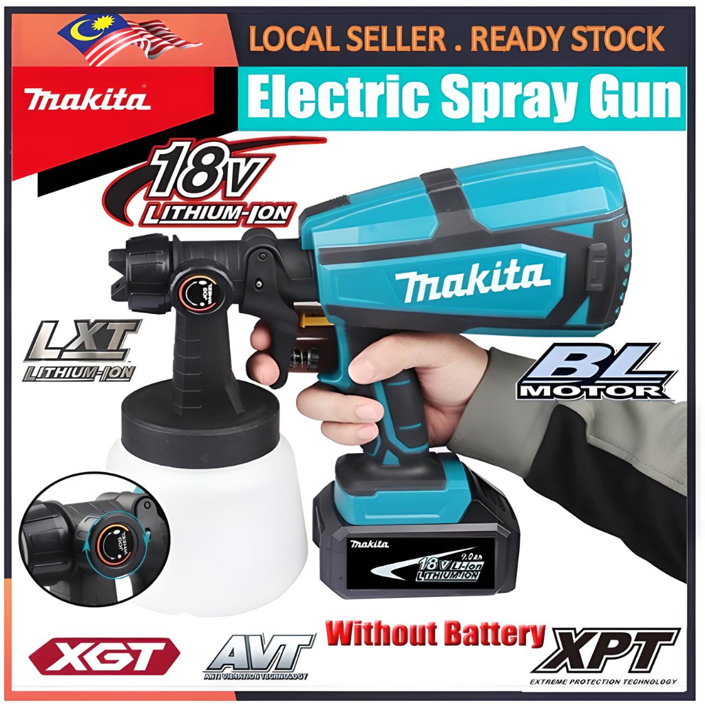 Makita Electric Brushless Airless Paint Sprayer 800ML 1000ML 2000W 800W Removable High Preesure Electric Paint Sprayer Shopee Malaysia