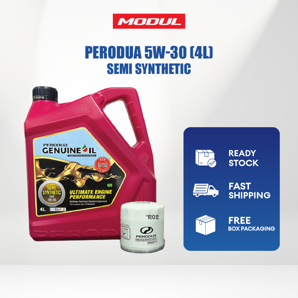 PERODUA🔥ORI💪SEMI 5W30 4L BEZZA AXIA ALZA MYVI ARUZ ATIVA VIVA KELISA ...
