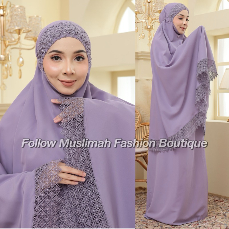 Telekung Cotton Sulam, Telekung Cotton, Telekung Bag | Shopee Malaysia