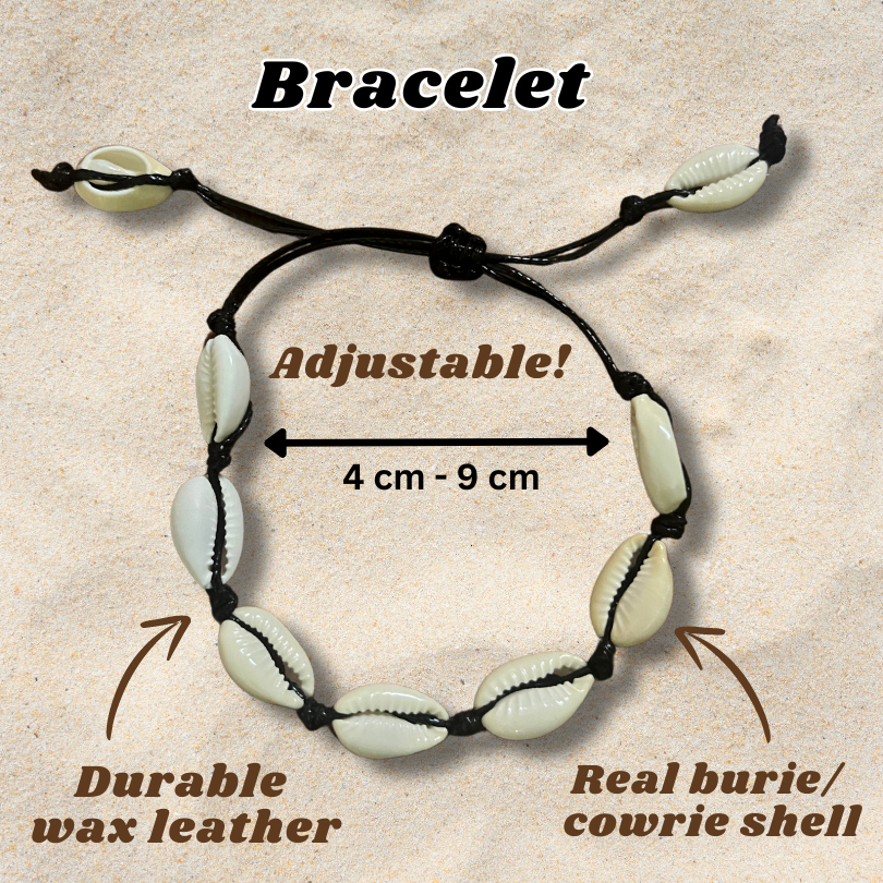 byDayak Burie Necklace Bracelet Cowrie Sea Shell Unisex Choker