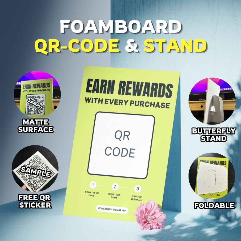 A5 Formboard Size - Customizale Qr Code With Butterfly Stand | Shopee ...