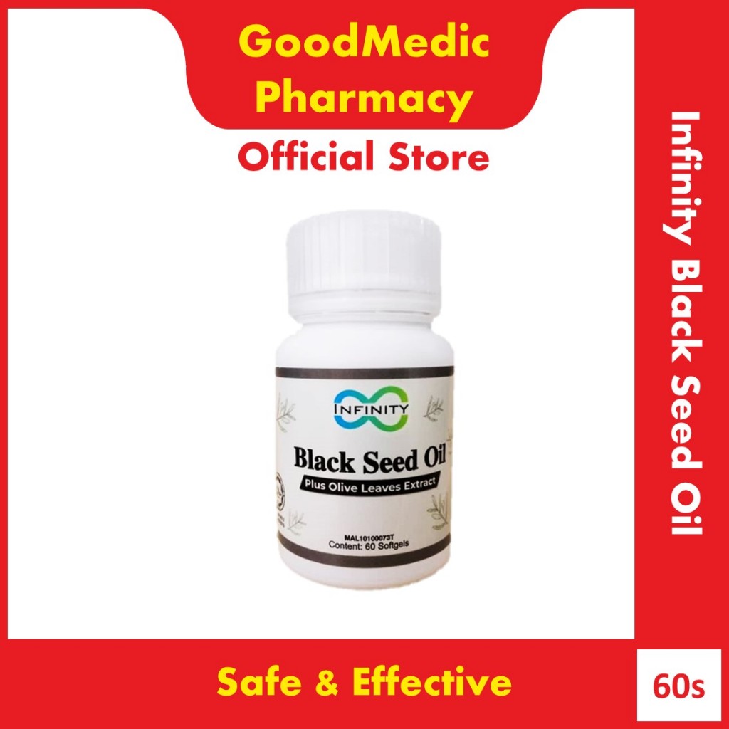 Infinity Black Seed Oil Plus Olive Leaves Extract Softgels (60s ...