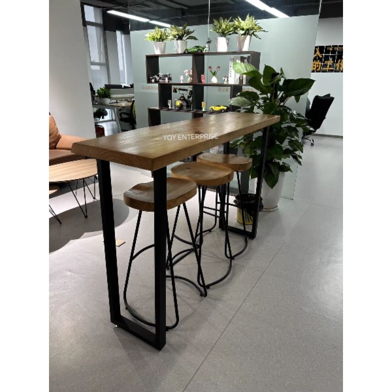 Bar table,(MY Ready Stock) solid wood household bar table, Meja bar ...