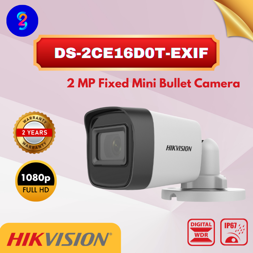 【Ready Stock】HIKVISION DS-2CE16D0T-EXIF 2MP 1080P INDOOR/OUTDOOR IR ...