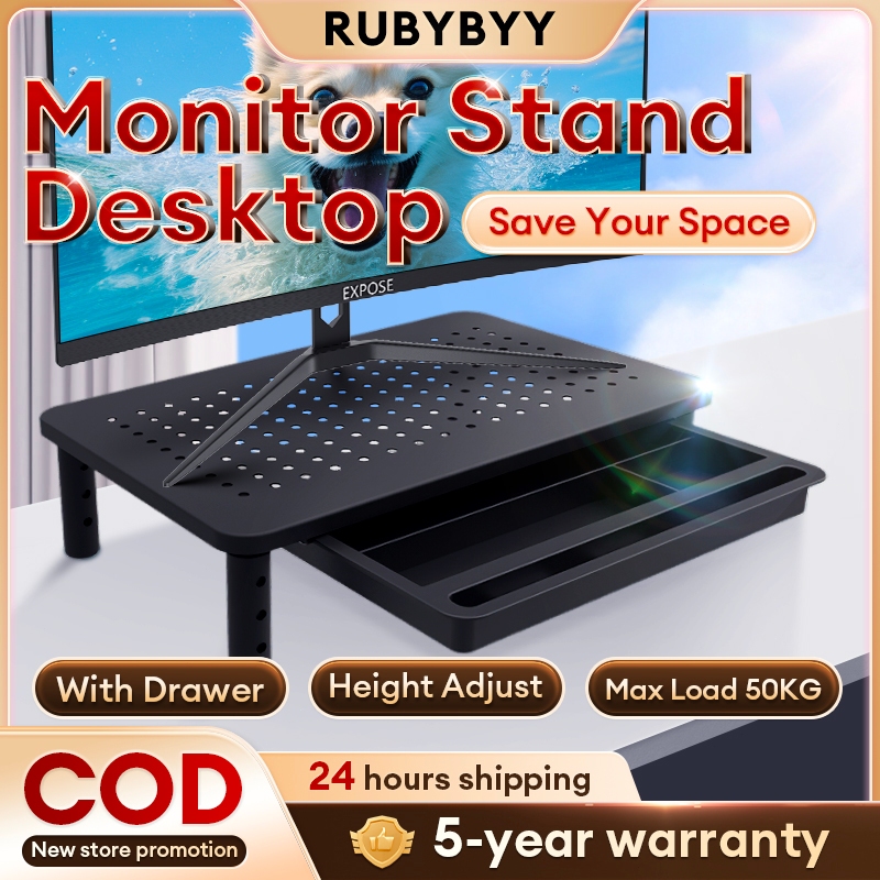 Laptop Stand Monitor Stand Adjustable Height Base Riser Keyboard Rack ...