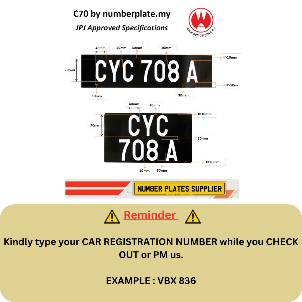 Car License Plate JPJ Standard Car Number Plate with Plate Holder Casing 1pc with plate holder Shopee Malaysia