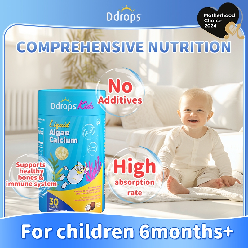 Ddrops Kids Liquid Algae Calcium Magnesium And Zinc Supplement For ...