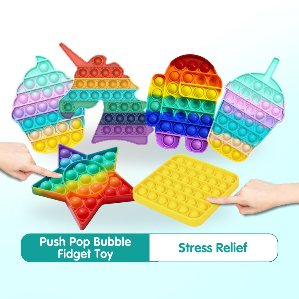 Pop Sac It, Pop-It Push Bubble Fidget Toy Sac à Bandoulière pour Filles Sensory Fidget Toys, Pop Jouets Anti-Stress Sac à Main pour Femmes et Enfants (Pourpre Licorne
