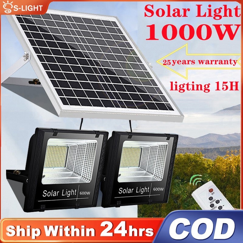 Solar light 1000W LED outdoor waterproof Lamp solar flood light ...