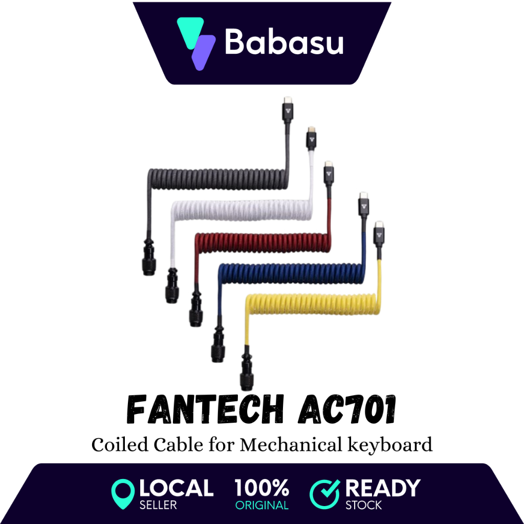 Fantech Coiled Cable AC701 Vibe Edition with GX12 Threaded Connector ...