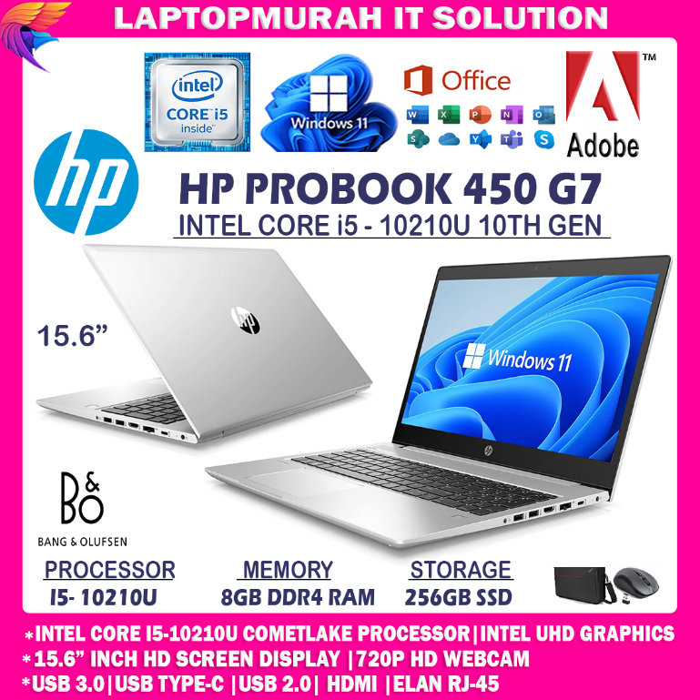 HP PROBOOK 450 G7 ULTRABOOK -INTEL CORE I5 -10210U 10TH GEN HP PROBOOK 450 G7 ULTRABOOK -INTEL CORE I5 -10210U 10TH GEN
