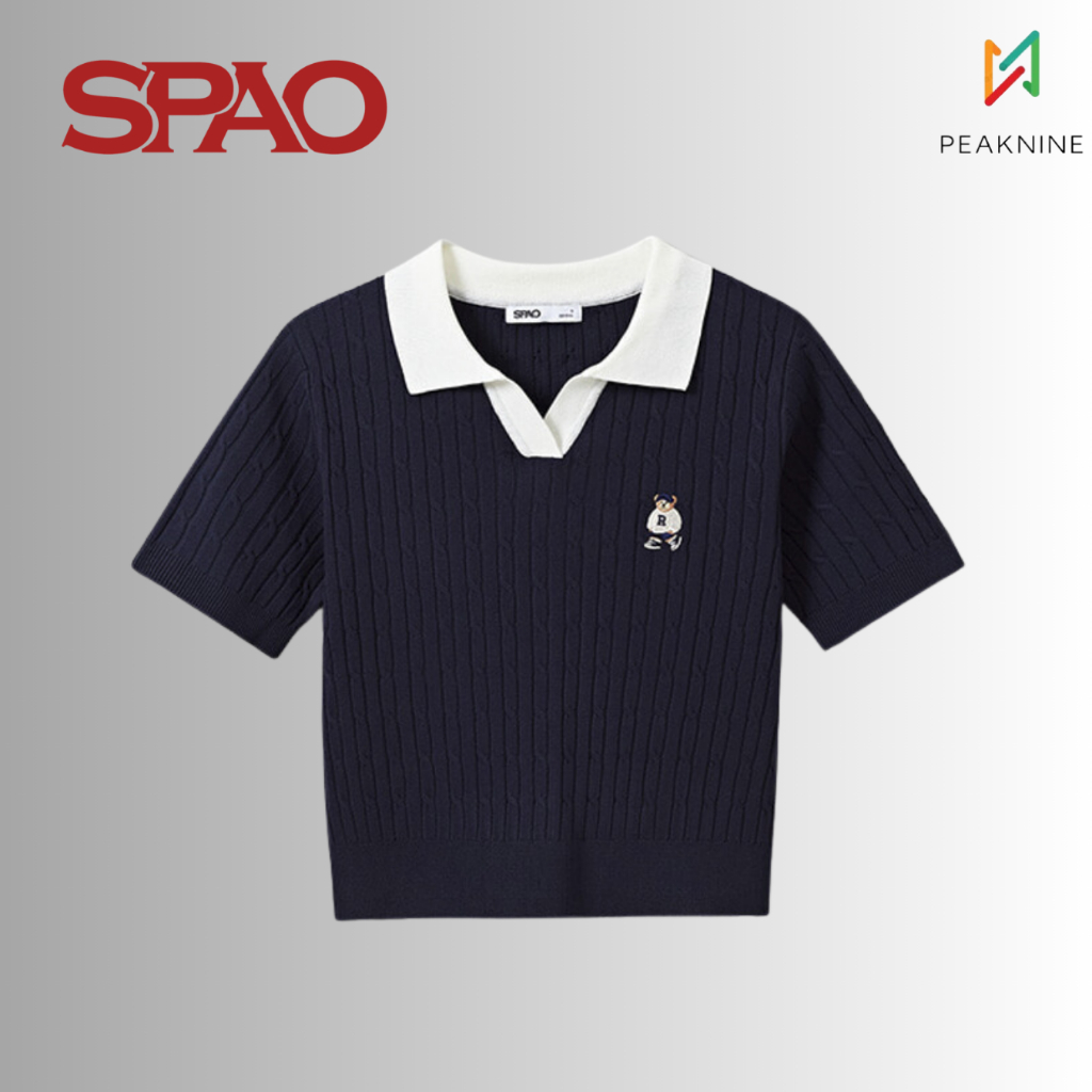 ★ SPAO★ Woody Cable Half-open Short-sleeved Knit SPKWF24G my-11134207-7r98r-ly9a99yrhgf40a