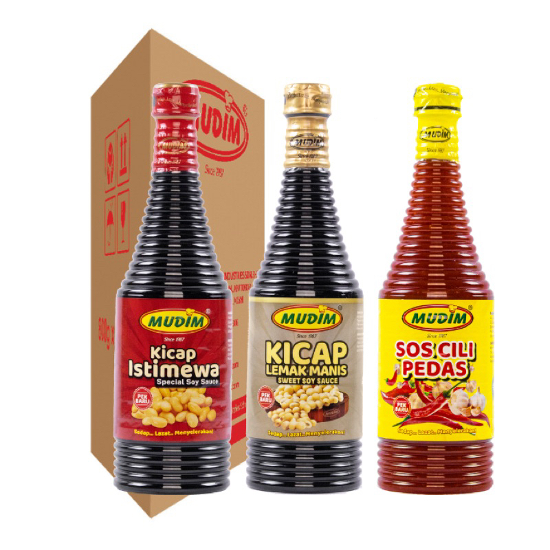 Kicap MUDIM Kicap Istimewa Kicap Lemak Manis Sos Cili Pedas Cuka Buatan ...